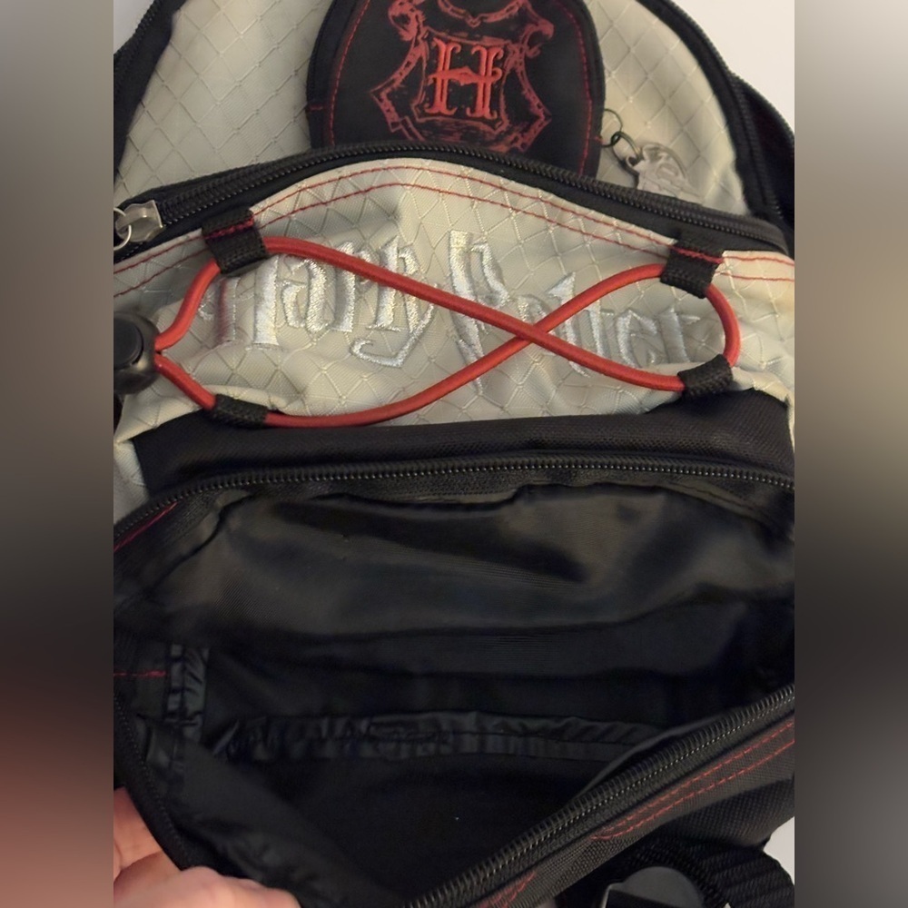 Harry Potter Vintage 2000 Hogwarts Small Mini Bag Backpack Black Gray Y2K - Picture 7 of 10